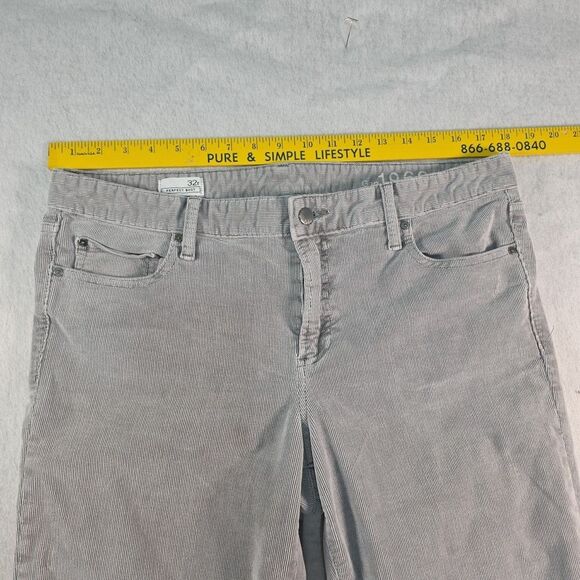 Gap 1969 Perfect Boot Corduroy Pants Jeans Women's Size 32 R Color Pavement - Picture 4 of 9